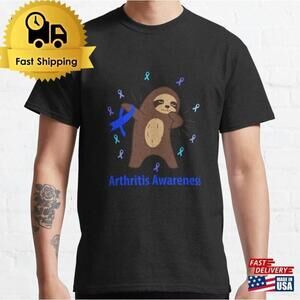 Arthritis Awareness Rheumatoid Support Ribbon Graphic Unisex T-Shirt